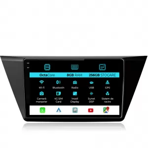 Navigation for Volkswagen Touran (2015 - 2020), 10 Inch, 8Gb RAM, 256Gb Storage, Carplay
