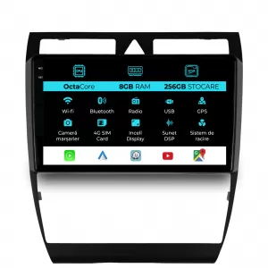 Navigation for Audi A6 C5 (2000-2004), 9 Inch, 8Gb Ram, 256Gb Storage, Carplay