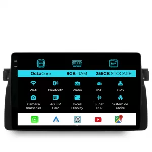 Navigation for BMW Series 3 E46 (1997-2005), 9 Inch, 8Gb Ram, 256Gb Storage, Carplay