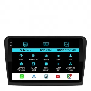Navigation for Skoda Superb 2 (2008-2015), 10Inch, 6Gb Ram, 128Gb Storage, Carplay