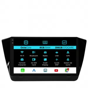 Navigation for Skoda, Superb 3 (2015-2019), 10 Inch, 8Gb Ram, 256Gb Storage, Carplay