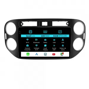 Navigation for Volkswagen Tiguan, 2011-2016, QuadCore, 9 Inch, 4Gb RAM, 64Gb Storage, Carplay