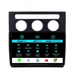 Navigation for Volkswagen Touran, (2003-2010), QuadCore, 10 Inch, 4Gb RAM, 64Gb Storage, Carplay