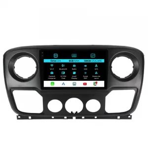 Navigation for Opel Movano, Renault Master, Nissan NV400 (2010-2020), 10 Inch, 6Gb Ram, 128Gb Storage, Carplay