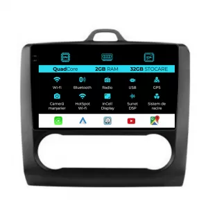 Navigation for Ford Focus, (2004-2012), 9Inch, 2Gb Ram, 32Gb Storage, Carplay, Automatic Climate Control