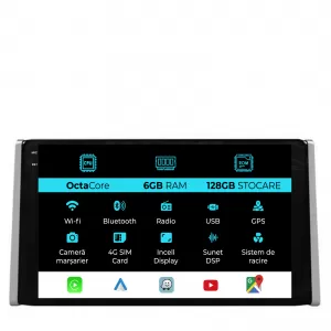 Navigation for Toyota Rav4, 2018-2024, 9 Inch, 6Gb Ram, 128Gb Storage, Carplay