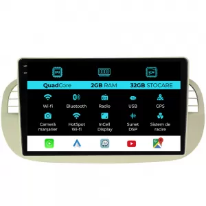 Navigation for Fiat 500, (2007-2015), 9Inch, 2Gb Ram, 32Gb Storage, Carplay