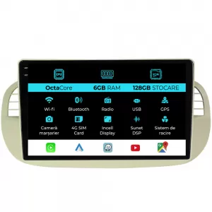 Navigation for Fiat 500, 2007-2015, 9 Inch, 6Gb Ram, 128Gb Storage, Carplay