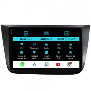 Navigation for Seat Altea, (2004-2015), QuadCore, 9 Inch, 4Gb Ram, 64Gb storage, Carplay