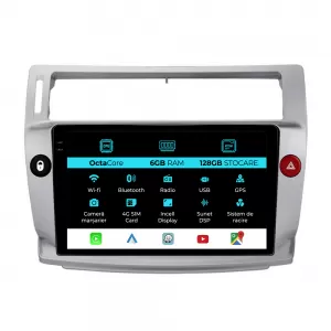 Navigation for Citroen C4, (2004-2009), 9Inch, 6Gb Ram, 128Gb Storage, Carplay