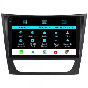 Navigation for Mercedes E-Class W211 (2002 - 2010), 9Inch, 8Gb Ram, 256Gb Storage, Carplay