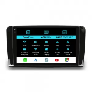 Navigation for Mercedes Benz ML W164 GL X164 (2005 - 2012), QuadCore, 9Inch, 4Gb Ram, 64Gb Storage, Carplay