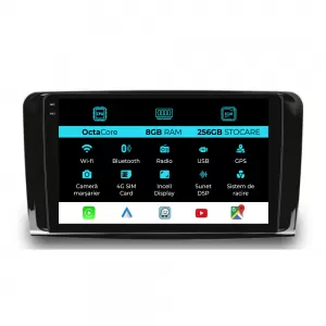 Navigation for Mercedes Benz ML W164, GL X164 (2005 - 2012), 9Inch, 8Gb Ram, 256Gb Storage, Carplay