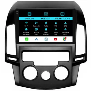 Navigation for Hyundai I30, (2007-2012), 9 Inch, 8Gb Ram, 256Gb Storage, Carplay, Manual Climate Control