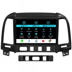 Navigation for Hyundai Santa Fe, 2005-2012, 9 Inch, 8Gb RAM, 256Gb Storage, Carplay
