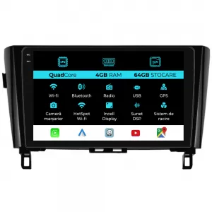 Navigation for Nissan Qashqai J11, X Trail T32 (2013-2018), QuadCore, 10Inch, 4Gb Ram, 64Gb Storage, Carplay