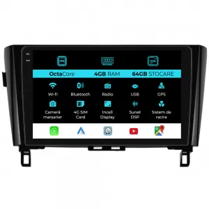 Navigation for Nissan Qashqai J11, X Trail T32 (2013-2018), 10 Inch, 4Gb Ram, 64Gb Storage, Carplay