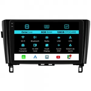 Navigation for Nissan Qashqai J11, X Trail T32 (2013-2018), 10 Inch, 6Gb Ram, 128Gb Storage, Carplay
