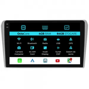 Navigation for Toyota Avensis, (2002-2008), 9 Inch, 4Gb Ram, 64Gb storage, Carplay