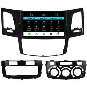 Navigation for Toyota Hilux VII (2004-2015), QuadCore, 9Inch, 4Gb RAM, 64Gb Storage, Carplay