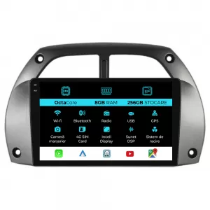 Navigation for Toyota Rav 4, (2000-2005), 9Inch, 8Gb Ram, 256Gb Storage, Carplay