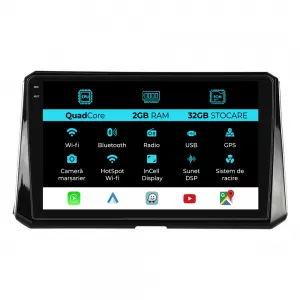 Navigation for Toyota Corolla, 2019-2025, 10 Inch, 2Gb Ram, 32Gb Storage, Carplay