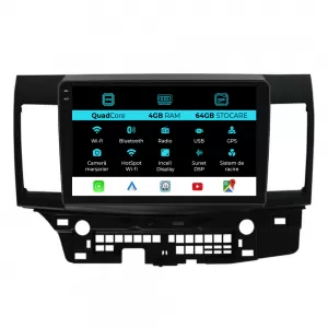 Navigation for Mitsubishi Lancer, 2007-2013, QuadCore, 9 Inch, 4Gb Ram, 64Gb Storage, Carplay