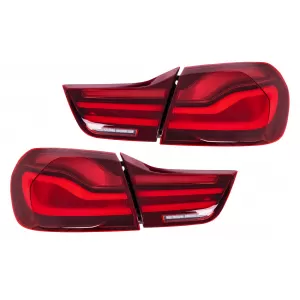LED Taillights suitable for BMW 4 Series F32 F33 F36 M4 F82 F83 (2013-03.2019) Red Black - TLBMF32BBT