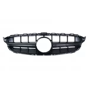 Front Grille suitable for Mercedes C-Class W205 S205 C205 A205 (2014-2018) without Camera Black - FGMBW205AGTRB