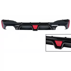 Rear Bumper Diffuser with LED suitable for BMW 5 Series G30 G31 Limousine Touring (2017-2024) M5 Design