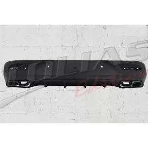 Rear Diffuser with Exhaust Muffler Tips suitable for Mercedes GLE Coupe C292 Sport Line (2015-2019) Night Package GLE63 Design - RDMBGLEC292TL