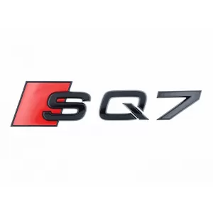 SQ7 rear emblem, black lacquer