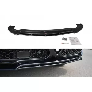 Maxton Design version 2 spoiler suitable for front bumper of Alfa Romeo Stelvio 2016-2020, black lacquer