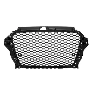 Black lacquer RS3 type grille suitable for Audi A3 2013-2016 with PDC