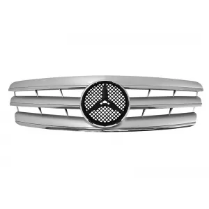 Chrome/gray grille suitable for Mercedes C-Class W203 2000-2007