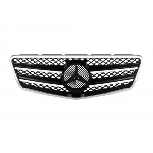 Chrome/black AMG style grille suitable for Mercedes E-Class W212 2009-2013