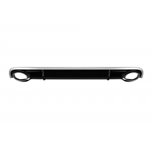 RS7 type diffuser with chrome tips suitable for standard rear bumper of Audi A7 Sportback 2010-2014 -O--O-
