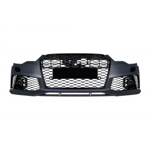 Front bumper type RS6 suitable for Audi A6 C7 4G 2011-2015 with PDC, with washer caps - ABAUFX6007328