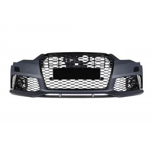 Front bumper type RS6 suitable for Audi A6 C7 4G 2015-2018 with PDC, with washer caps - ABAUFX6007330