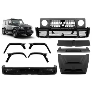 BRBS-style tuning kit suitable for Mercedes G-Class W465 after 2024 with chrome elements, carbon package