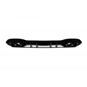 A45 type diffuser with black tips suitable for rear A Design bumper on Mercedes A-Class W177 after 2018 -oo--oo-
