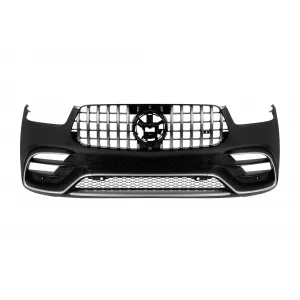 Front A Design bumper suitable for Mercedes GLE W167, GLE Coupe C167 2018-2023, after 2024 with chrome trims