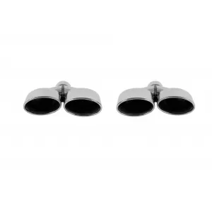 Set of chrome 63-type Y tips suitable for Mercedes C-Class W204, S204 2008–2014