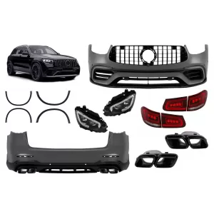 Tuning conversion 63 design suitable for Mercedes GLC SUV X253 2016-2019 to GLC X253 Facelift 2020-2022