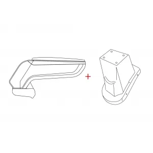 Rati Armrest model Armster S with black eco leather suitable for Dacia Dokker after 2018