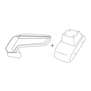 Rati Armrest model Armster S with black eco leather suitable for Dacia Duster after 2018
