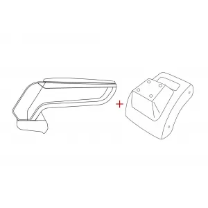 Rati Armrest model Armster S with black eco leather suitable for Ford Focus 2004-2012