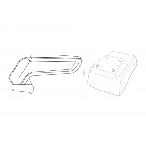 Rati Armrest model Armster S with black eco leather suitable for Opel Astra H 2004-2013