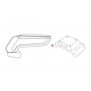 Rati Armrest model Armster S with black eco leather suitable for Opel Zafira B 2005-2007