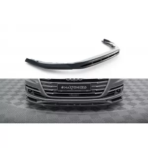 Maxton Design spoiler suitable for front bumper of Audi A8 D5 2017-2021, black lacquer